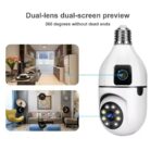 Dual Lens PTZ Bulb Camera 360° 1080P with Motion Tracking, Night Vision Two-Way Audio in Kenya