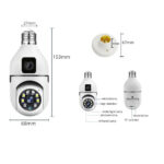 Dual Lens PTZ Bulb Camera 360° 1080P with Motion Tracking, Night Vision Two-Way Audio in Kenya